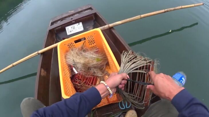 落ち鮎漁 網かけ