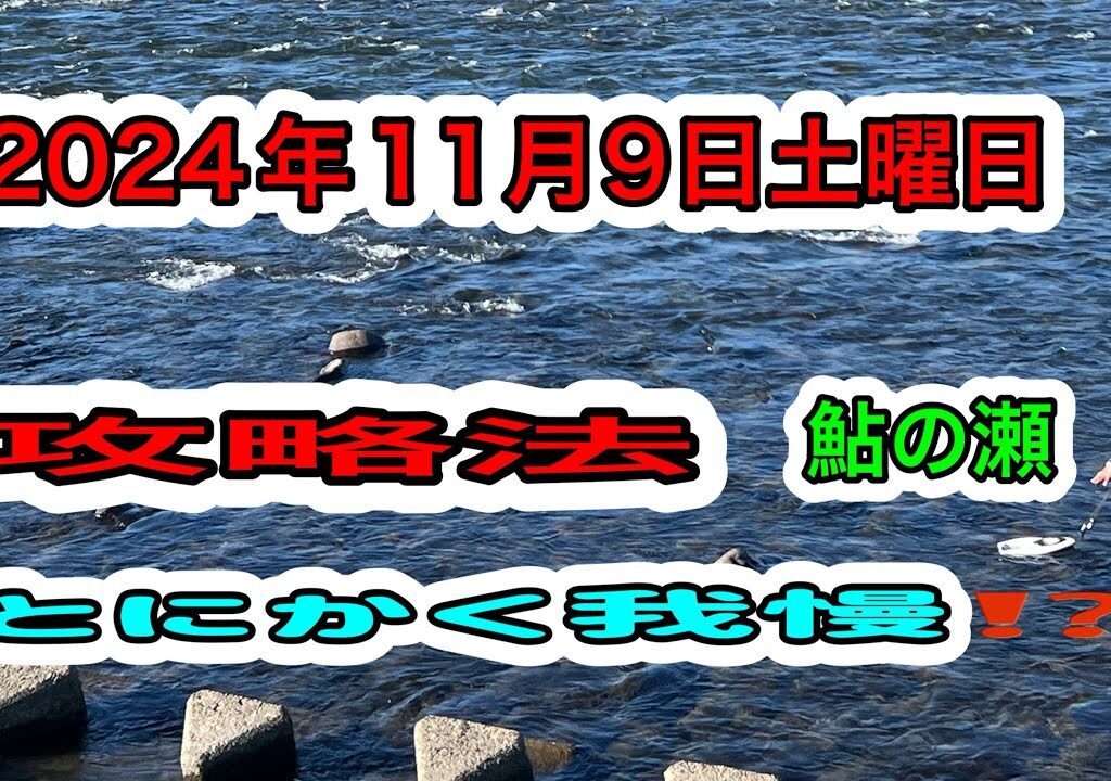 2024年11月9日  鮎の瀬　落鮎ラッシュの中それでも釣る攻略は…
