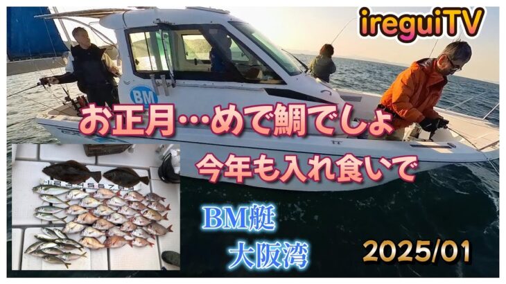 【入れ食いTV】BM艇今年初の出航です。正月なのでブリ&鯛狙いですが今年もヒラメ釣れるんだなぁ　ireguiTV  https://youtu.be/PHxcS6tSL-Y