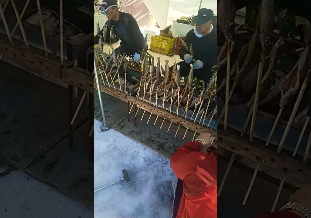 子持ち鮎の塩焼き食べました。ほくほく十日町雪まつり④