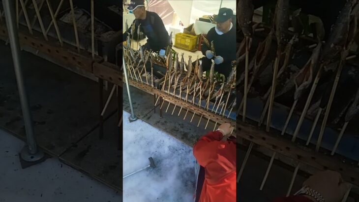 子持ち鮎の塩焼き食べました。ほくほく十日町雪まつり④