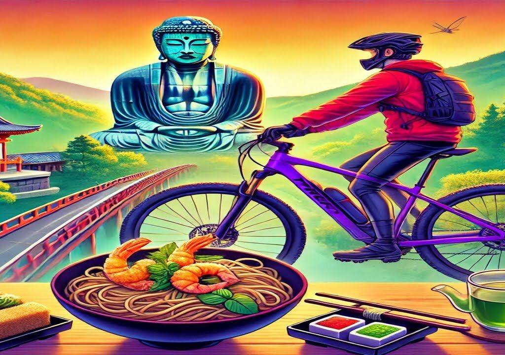 電動マウンテンバイクサイクリング！大仏と伊勢茶&鮎もなか&開運そばで心を洗うツアー