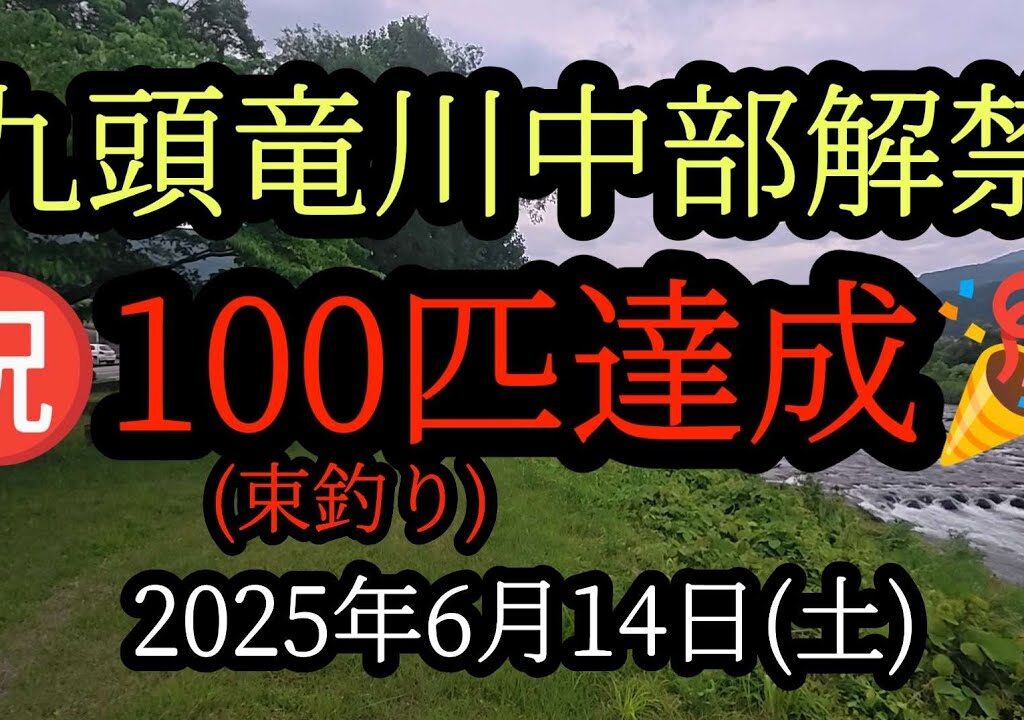【100匹達成】九頭竜川中部解禁2025年6月14日