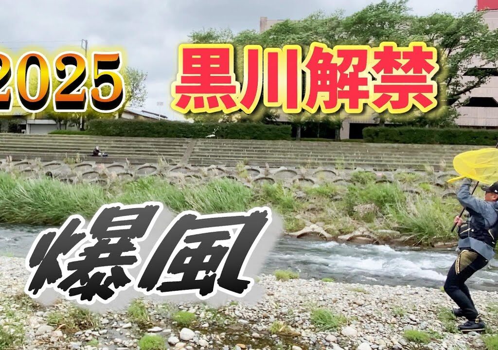 【2025鮎釣り】爆風の黒川解禁💦