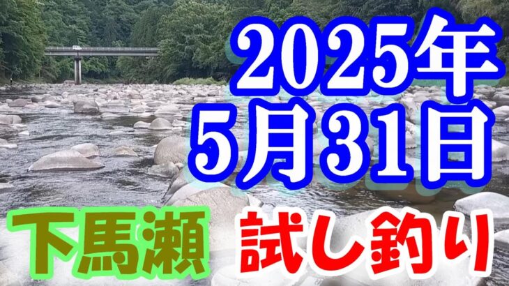 鮎釣り 渇水垢良好 広瀬橋上（高瀬）馬瀬川下流 2025年