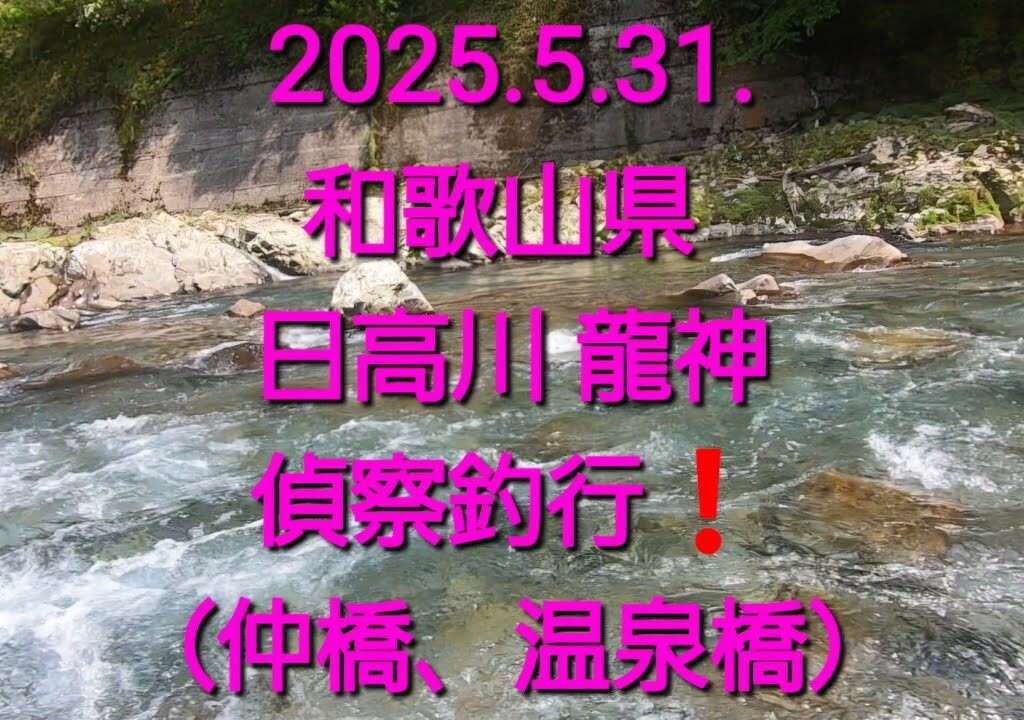 龍神の鮎釣り（2025.6.1.）＠和歌山県 日高川　仲橋、温泉橋