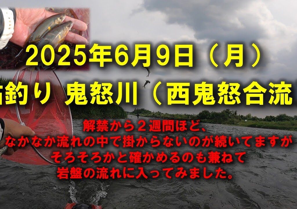 【2025鮎釣り】6月9日 2025鮎 鬼怒川釣行（西鬼怒川合流）