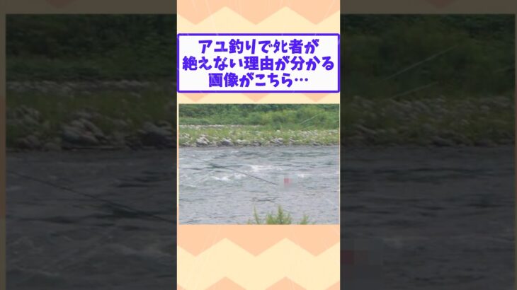 【2ch面白いスレ】アユ釣りでﾀﾋ者が絶えない理由が分かる画像がこちら…