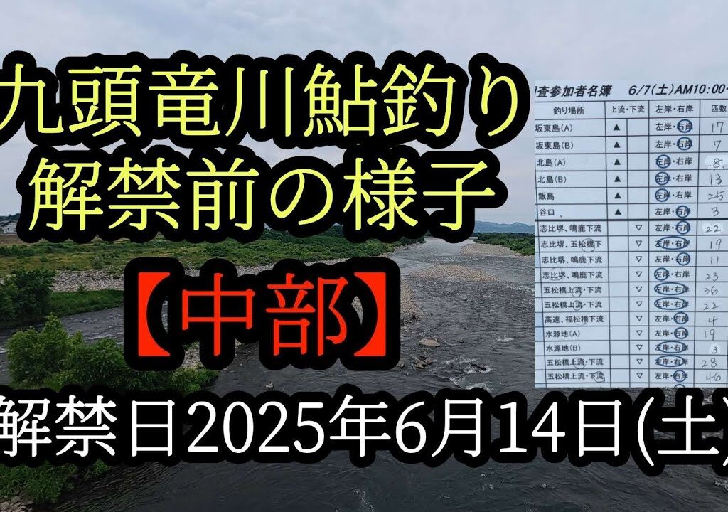 九頭竜川鮎釣り【中部】解禁前の様子