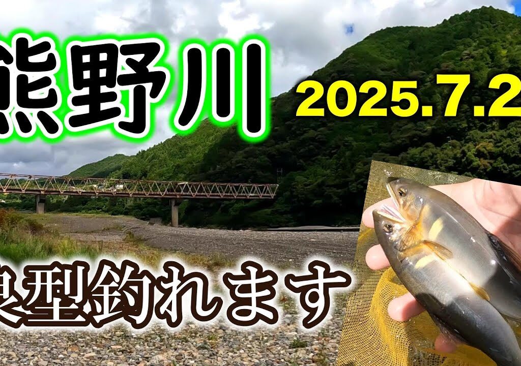 サイズが揃う！熊野川本流に潜む良型アユを探し出す【2025　鮎釣り】