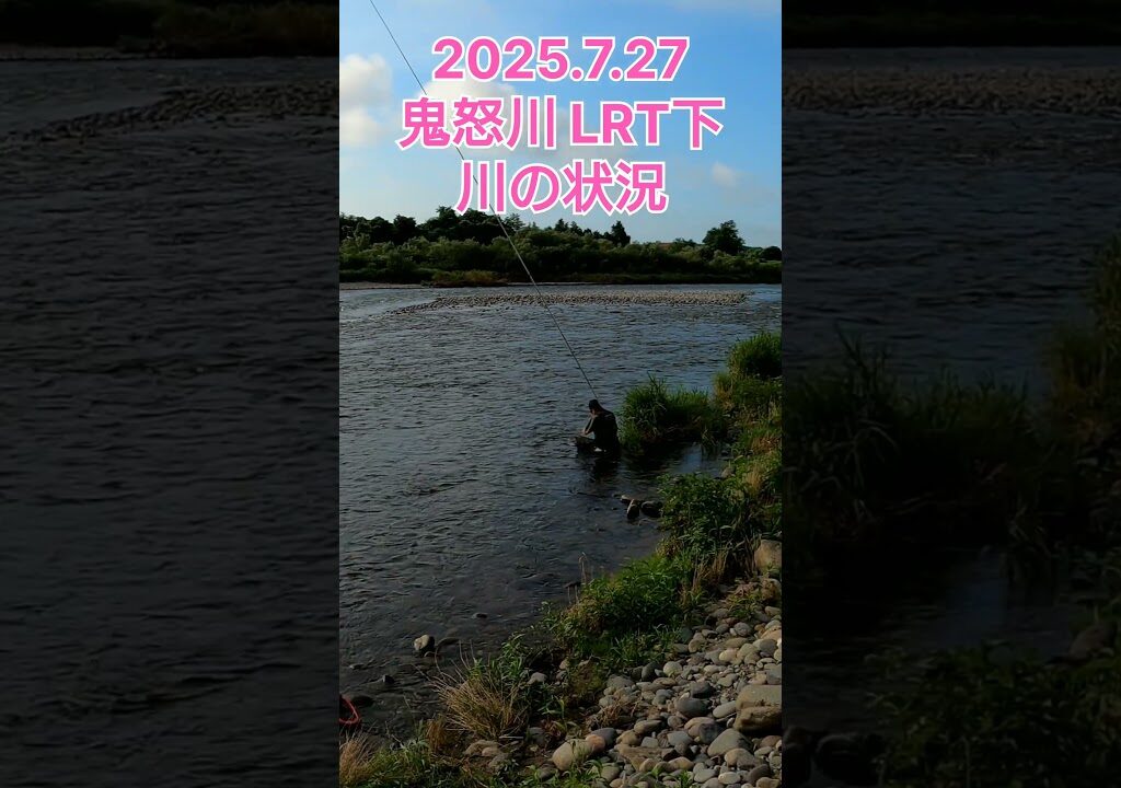【鮎釣り】2025.7.27 鬼怒川 LRT下 川の状況#short