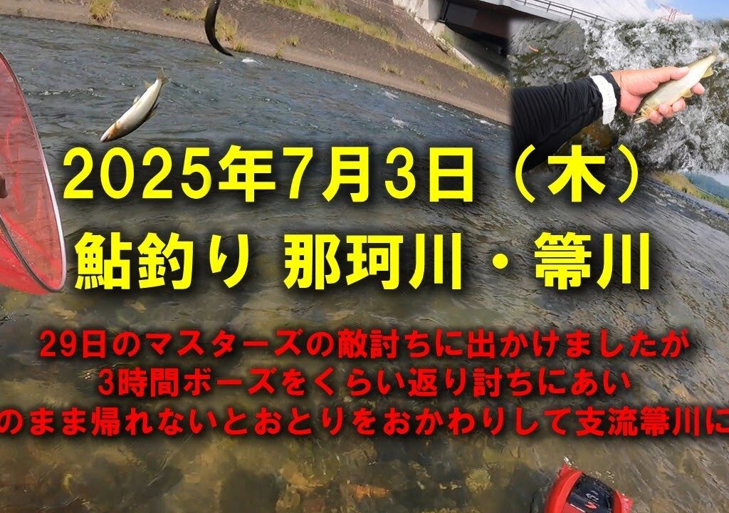 【2025鮎釣り】7月3日  那珂川・箒川釣行