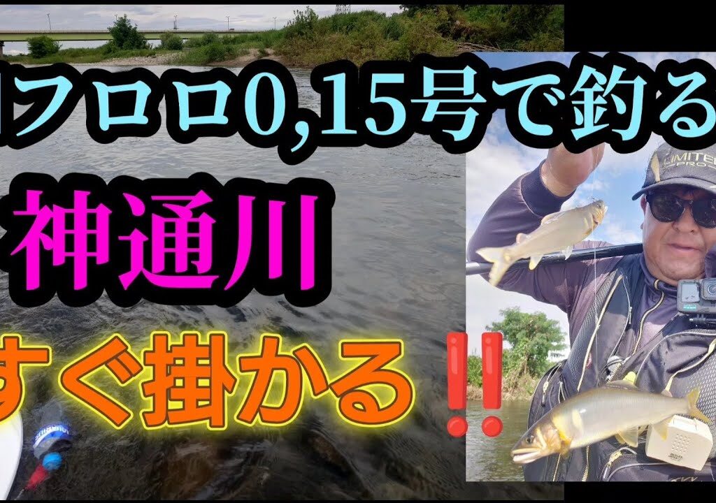 すぐ掛かる!フロロ015号で７月の神通川を釣る!