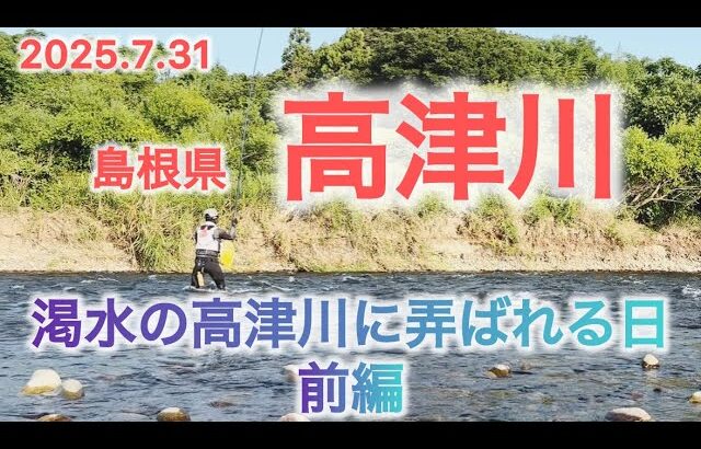 渇水の高津川　2025.7.31  【鮎釣り】　島根県