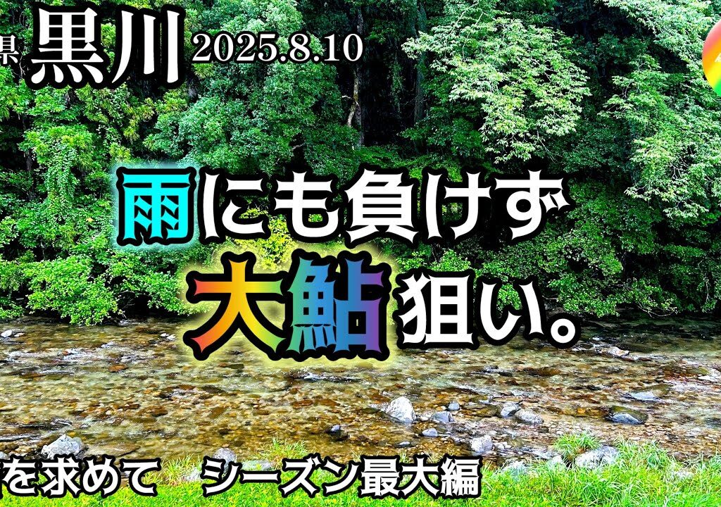 【鮎釣り2025】黒川（岐阜県）｜8月10日（日）【友釣り】※白川支流