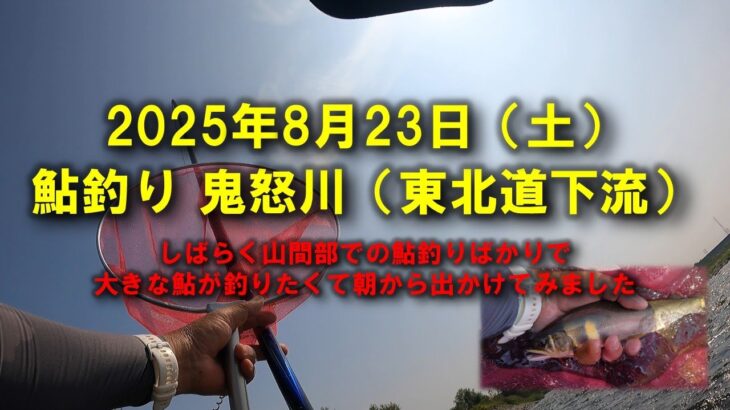 【2025鮎釣り】8月23日（土）2025鮎　鬼怒川釣行（東北自動車道下流）