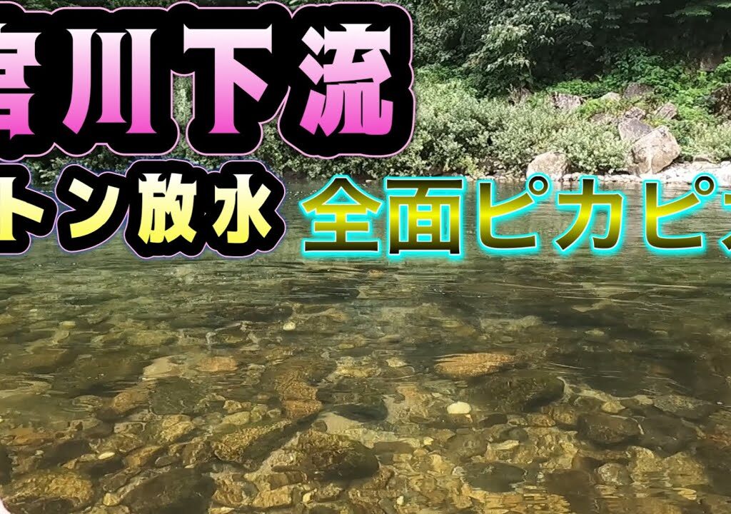 宮川下流5トン放水　全面ピカピカ