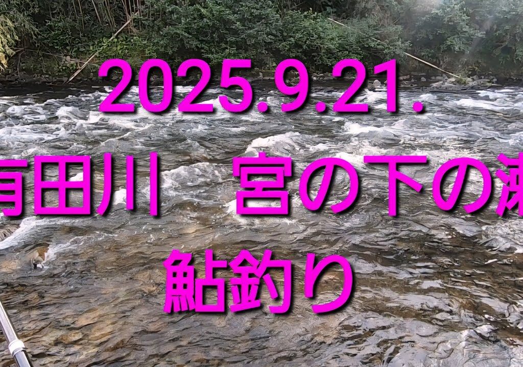 2025.9.21. 有田川　宮の下の瀬　鮎釣り