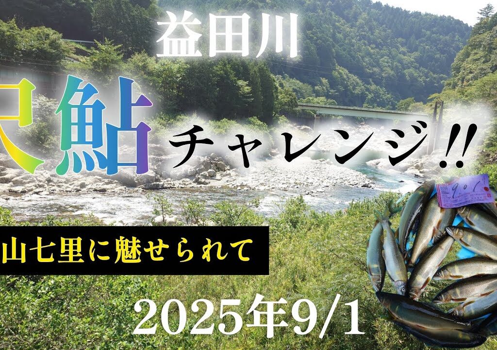 益田川　尺鮎チャレンジ‼️中山七里に魅せられて。2025年9/1