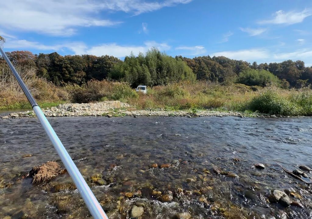 那珂川支流の支流で2025年最後の鮎釣り