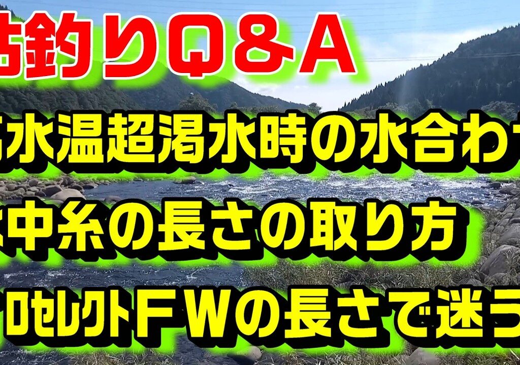 鮎釣り質問 A-31 2026年3月3日 本年度の質問受付は終了しました
