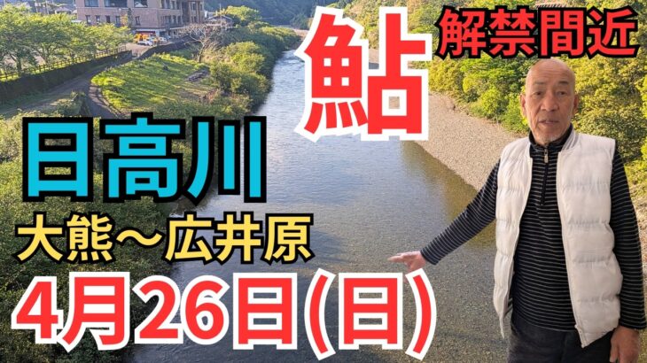 【日高川】鮎解禁間近！4/26最新川の状況(大熊～広井原)