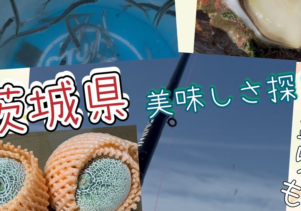 茨城県　大洗　稚鮎釣り　牡蠣も握りもメロンもてんこ盛り