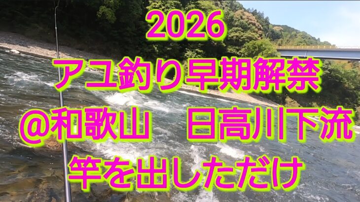 2026アユ釣り始動@和歌山 日高川下流　竿を出してみた！