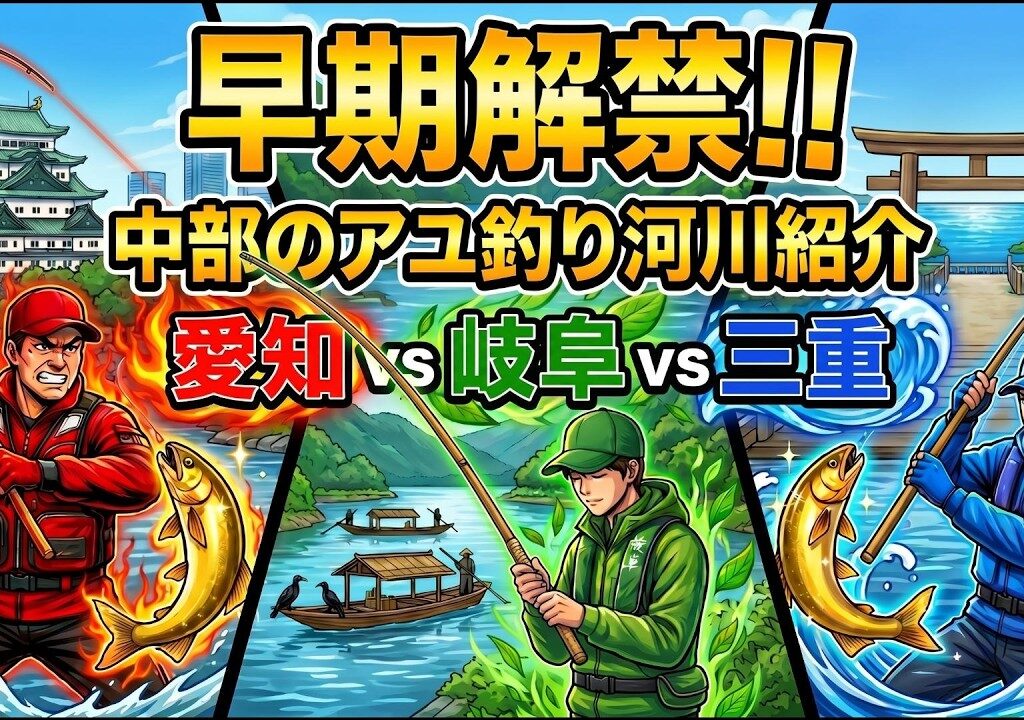 【2026年】アユ釣り早期解禁河川ガイド！愛知・三重・岐阜の注目河川を解説します。