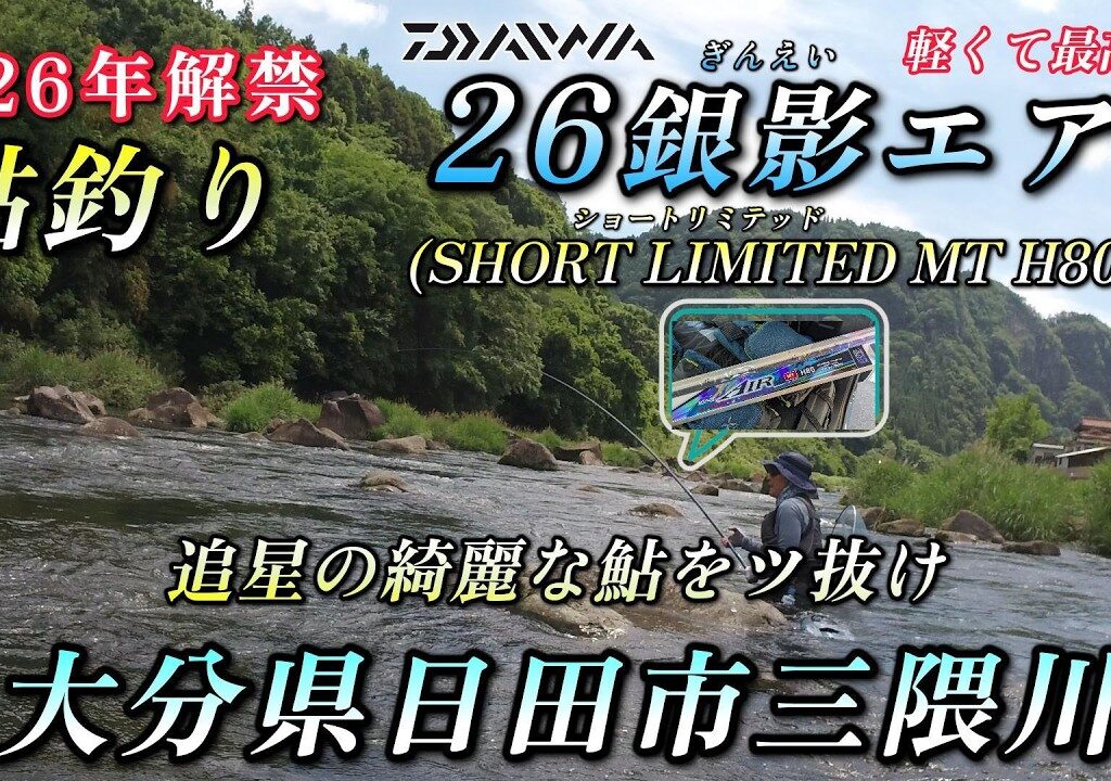 2026年鮎解禁を26銀影エアでツ抜けしました、軽くて最高のロッドです