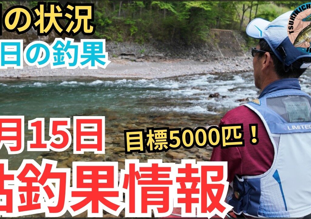 【鮎釣果情報】今シーズン目標5000匹！気になる水位と天気そして釣果は？