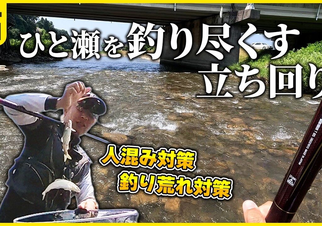 鮎釣り ひとつの瀬を徹底的に釣る立ち回り