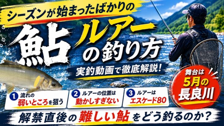 【鮎ルアー】解禁直後の“難しい鮎”はこう釣る｜シーズン初期の実釣解説